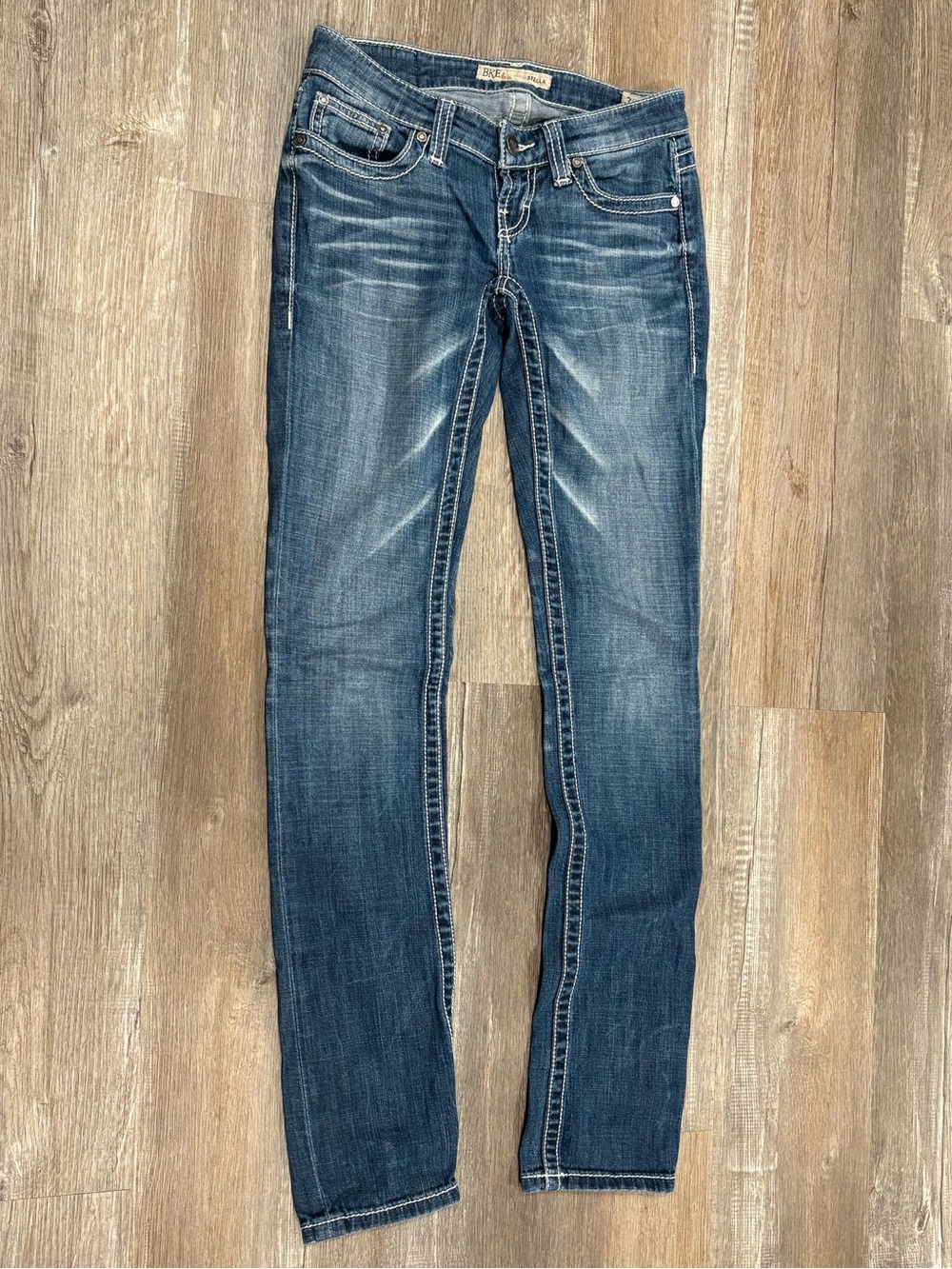 BKE Women's Skinny Jeans in Medium Blue Wash